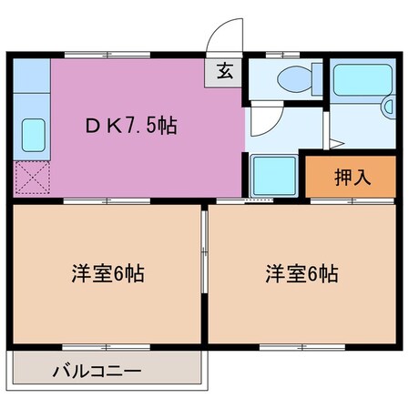 福嶋ハイツの物件間取画像